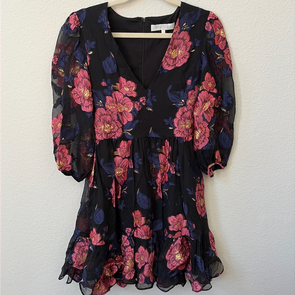 Borgo De Nor Floral Silk Dress